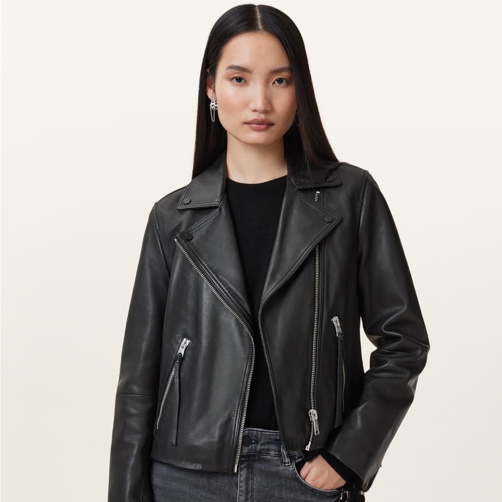 All Saints Dalby Leather Jacket